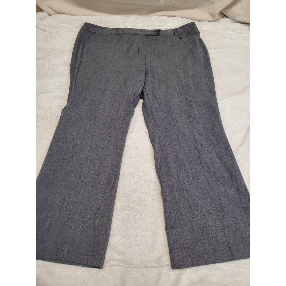 Lane Bryant‎ Gray Knit Wide Leg Pants Plus Size 28 Capsule Classic Work Office